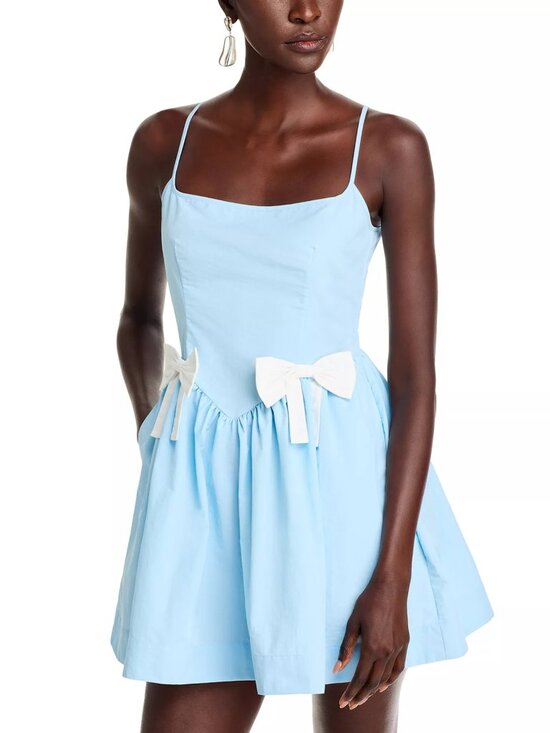 Ciao Lucia Dresses & Skirts - 365$ Ciao Lucia Neroni Strappy Pleated Mini Skirt Dress Size S Ice Blue